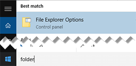 Windows XP Folder Options