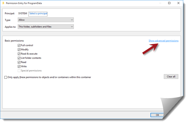 Windows 10 Setting Permissions